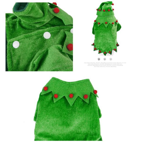 Pet Dog Christmas Coat Clothes With Christmas Hat Dog Elves Puppy Cosplay Costume Pet decoration tools