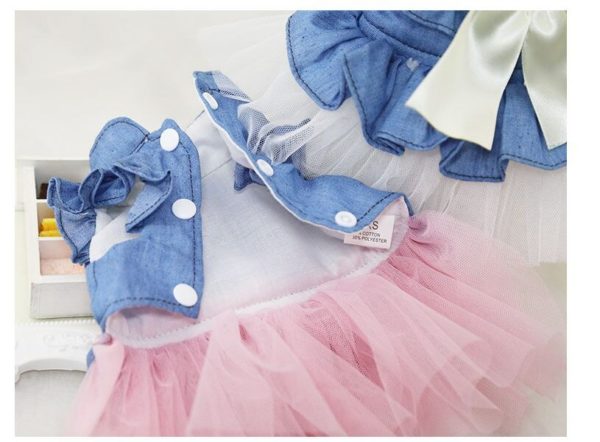 Pet Dog Skirt Clothing Small Dog Cat Spring Summer Comfortable Clothes Supplies Cute Dog Clothes Denim Dress Fashion
