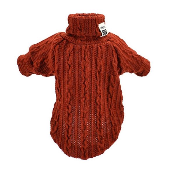 Pet Dog Turtleneck Sweater Winter Warm Knitted Dog Clothes for Small Dogs Chihuahua Clothing Puppy Coat Jacket ropa para perro