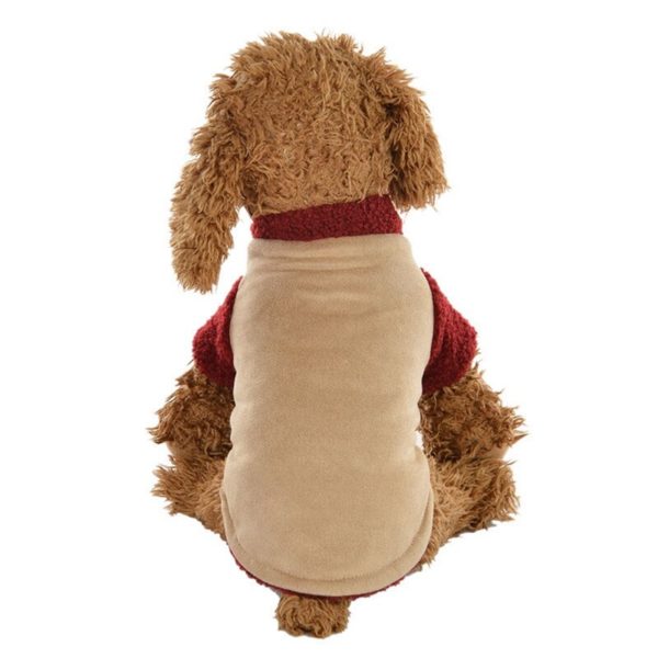 Pet Dog Warm Clothes Double-sided Wear Fleece Coat For Small Dog Chihuahua Yorkie Thickening Letter Embroidery Winter Jacket