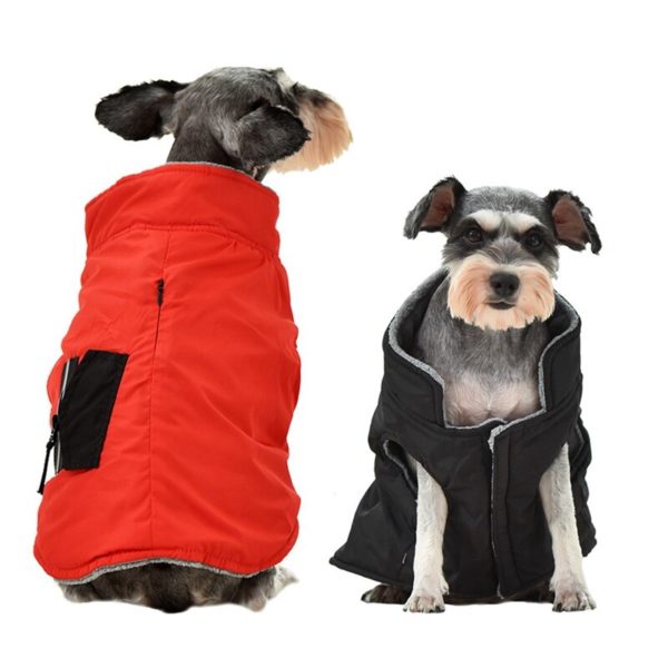 Pet Dog Warm Clothes Winter Vest Jacket Puppy Pug French Bulldog Plush Lining Coat Clothing Poodle Schnauzer Pet Thicken Costume