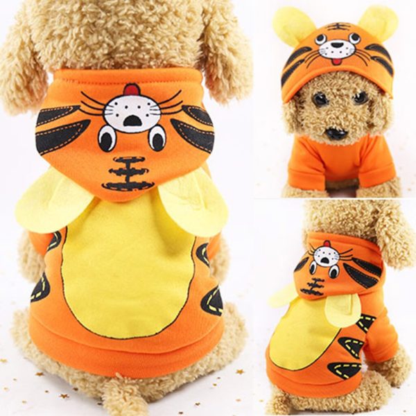 Pet Dog clothes Winter Print Hooded Clothes Pet Dog Long Sleeve Top Sweatshirt Clothing For Puppy Small Big Dogs Coats Costumes