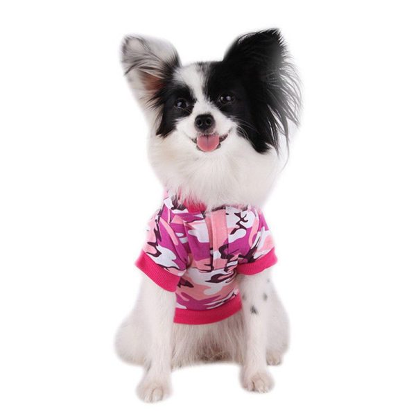 Pet Dogs Chihuahua Camouflage Hoodie Winter Warm Sweatshirt T-shirt Outerwear Cotton Adidog Blend Clothes For Small Dog
