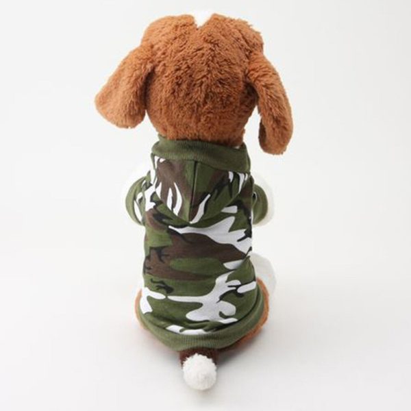 Pet Dogs Chihuahua Camouflage Hoodie Winter Warm Sweatshirt T-shirt Outerwear Cotton Adidog Blend Clothes For Small Dog