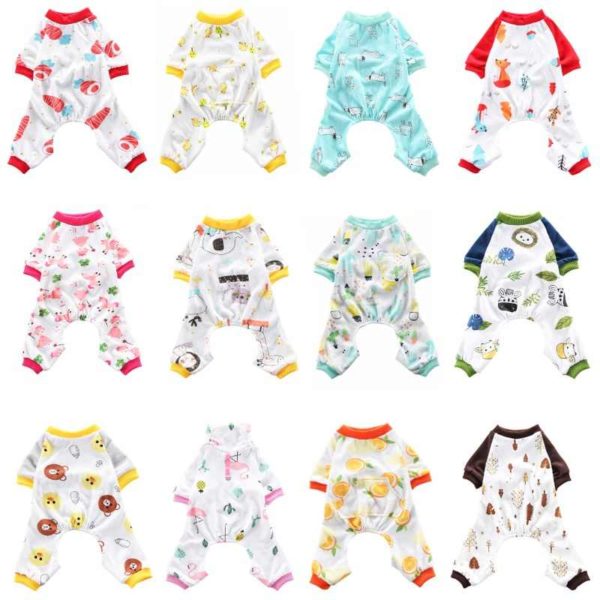 Pet Pajamas Dog Clothes for Dogs Cats Shirt Clothes For Small Dogs Chihuahua Cotton Shirts Dog Cat Clothing for Pet Cats