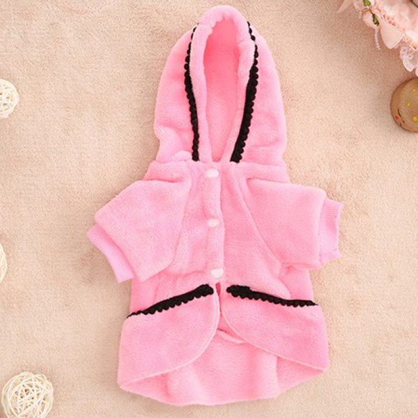 Petcircle Pink Dog Clothes Winter Dress Dog Coat Jacket With Dog Bow Pets Clothes Girls For Small Medium Large Supplies