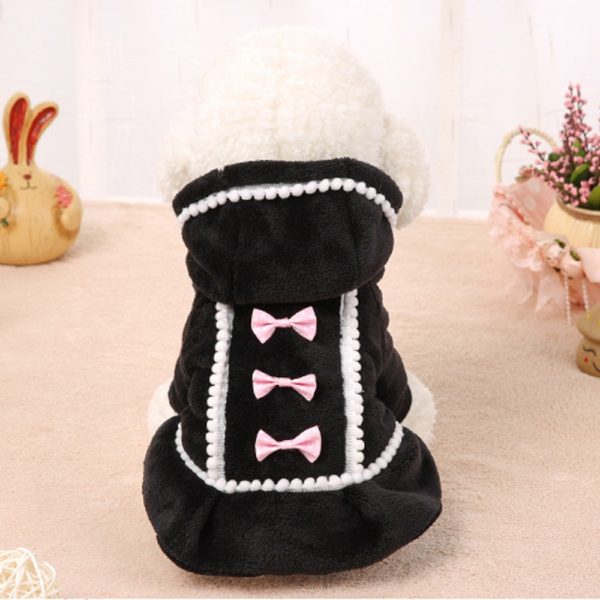 Petcircle Pink Dog Clothes Winter Dress Dog Coat Jacket With Dog Bow Pets Clothes Girls For Small Medium Large Supplies