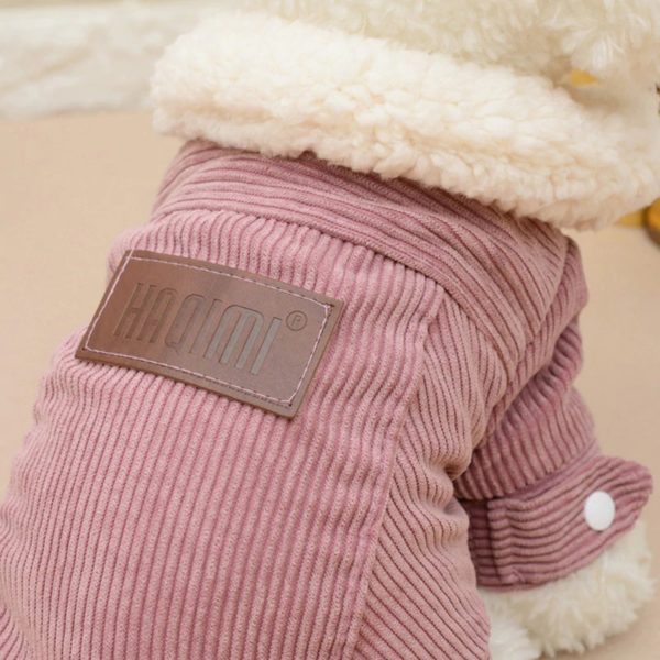 Pink Dog Clothes Winter French Bulldog Dog Clothes For Small Dogs Warm Outfit Pugs Clothing For Chihuahua Clothes Roupa Pet 38S2