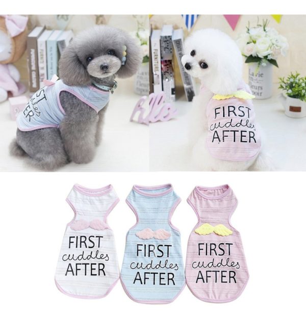 Popular Summer Pet Dog Vest Coat Clothes Cute Angel Wings Mesh Vest shirt for Puppy Dog Cats Cheap Dog Teddy Clothes