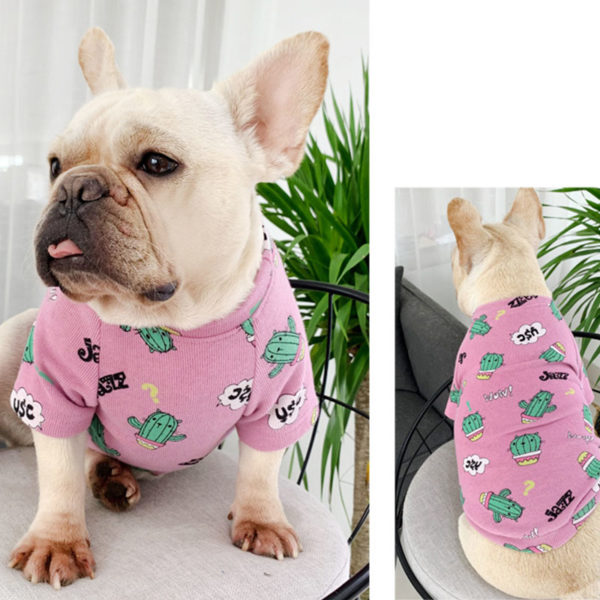 Print Dog Hoodie Warm Dog Clothes Cactus Pets Dogs Clothing for Dogs Costume French Bulldog Pet Puppy Outfit S-4XL Pet Cat Shirt