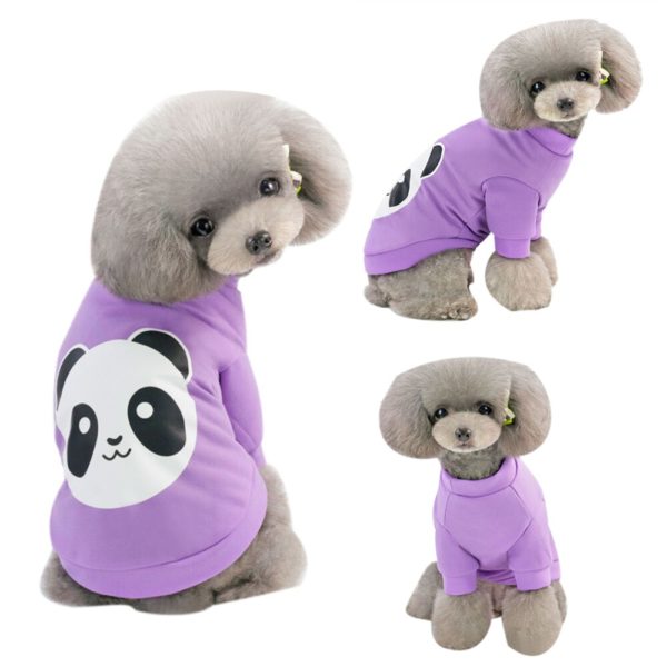 S-XXL Panda Dog Shirt Print Tshirt Cartoon Dog Clothes Coat Jacket New Pet Shirts For Dogs Cat T-Shirt Soft for Chihuahua Poodle
