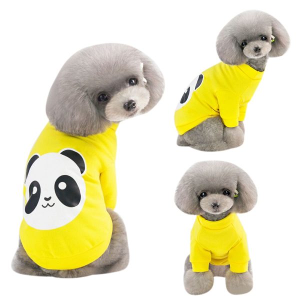 S-XXL Panda Dog Shirt Print Tshirt Cartoon Dog Clothes Coat Jacket New Pet Shirts For Dogs Cat T-Shirt Soft for Chihuahua Poodle