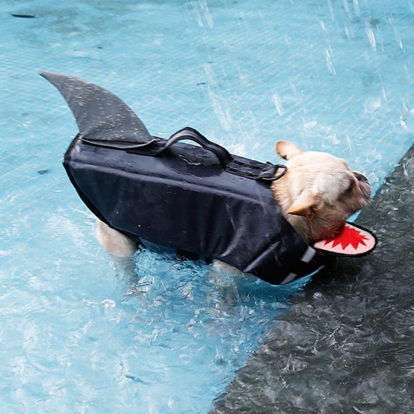 Shark Shape Pet Swimsuit Dogs Reflective Life Jacket Dog Clothes