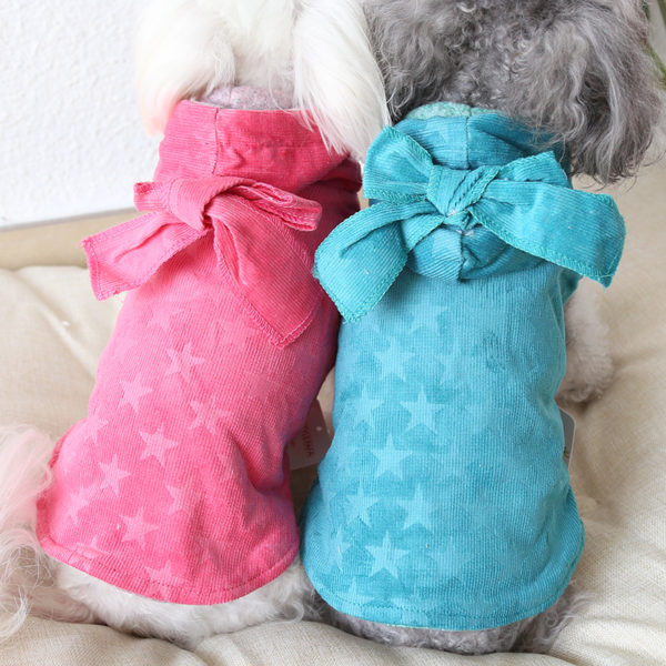 Star Dog Waistcoat Thick Hoodies Coats Shirt Cotton Pet Dog Clothes Winter Warm Clothing For Dogs Cat Yorkie Maltese Teddy