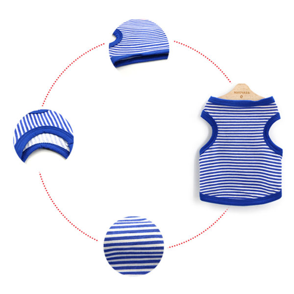 Striped Dog Vest Pet Shirts For Dog Clothes Summer Small Medium Dogs Pets Clothing For Dogs Shirt Pet Clothes Cat Costume Chihua