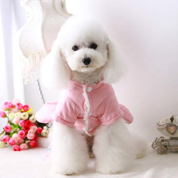 Thicken Fleece Jumpsuit for Dogs Puppy Floral kombinezon for Large Dogs Warm Dog Winter Clothes Cute Bowknot Overalls for Dogs