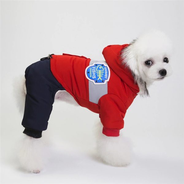 Warm Pets Dog Clothes Cotton Russia Winter Thicken Jumpsuit Hoodies Clothes for Small Puppy Dogs Clothing hondenkleding Outfits