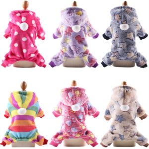 Warm Plush Pet Clothes for Small Dogs Cats Soft Fleece Cat Dog Coat Jacket Puppy Clothing Outfits Chihuahua Pug Bulldog Costume