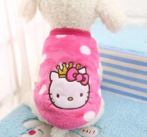 Winter Cartoon Pet Dog Clothes Soft Fleece Dog Vest Coat For Small Dogs Chihuahua French Bulldog Warm Outfits Pets Clothing