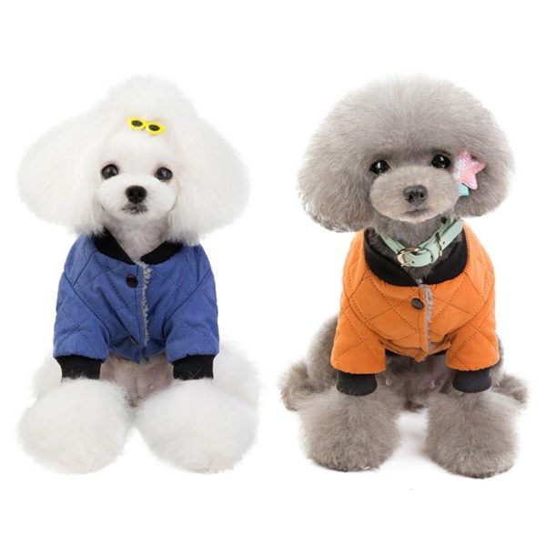 Winter Dog Clothes Cute Deer Design Fleece Coat Cotton-padded Clothes Jacket For Cat Small Medium Dogs Pet Apparel