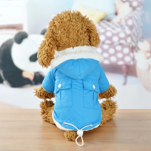 Winter Dog Clothes For Small Dogs Warm Hooded Puppy Dog Cat Coat Jackets Pet Down Parkas Chihuahua Pug French Bulldog Clothing