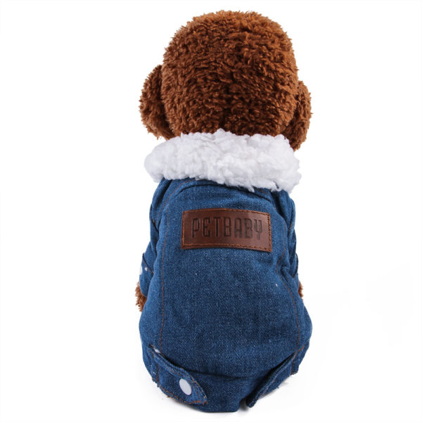 Winter Dog Puppy Dog Clothes Pet Outfits Dog Denim Coat Jeans Costume Chihuahua Poodle Bichon Pet Clothing