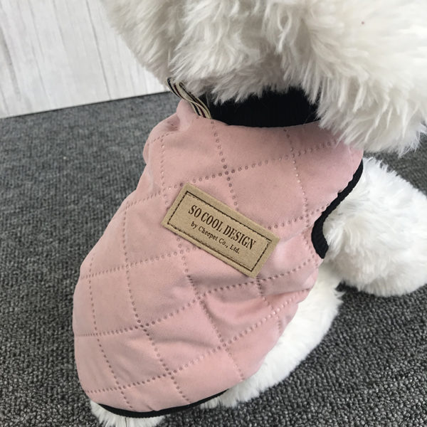 Winter Pet Dog Jacket Warm Simple Pink Teddy Puppy Dog Clothes Plaszczyk Dla Psa Pet Clothes Cotton Warm Pet Clothes 6LSM3