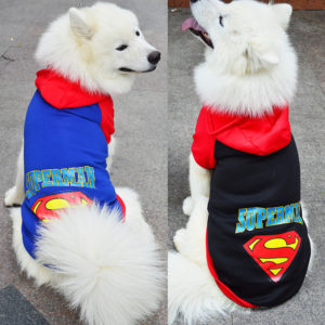 XS-8XL big dog clothes big pug sweater superman Batman sweater autumn and winter dog warm clothes two colors yorkie hoodie