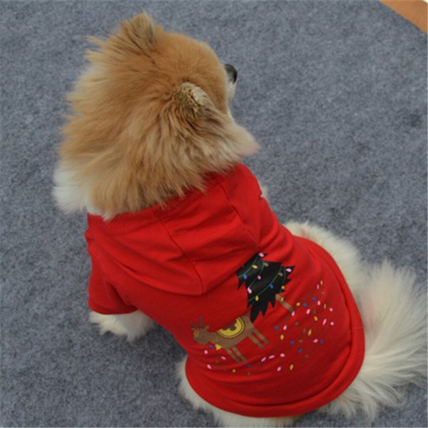 gift for the new year 2019 1PC Red Pet Dog Puppy Shirt Clothes Costumes Jacket Coat Apparel happy new year 2019 santa claus xmas