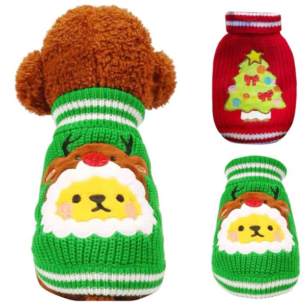 одежда для собак dog clothes winter warm for yorkies New Fashion Pet Keep Warm Christmas Sweater Autumn Winter Cat Dog Clothing